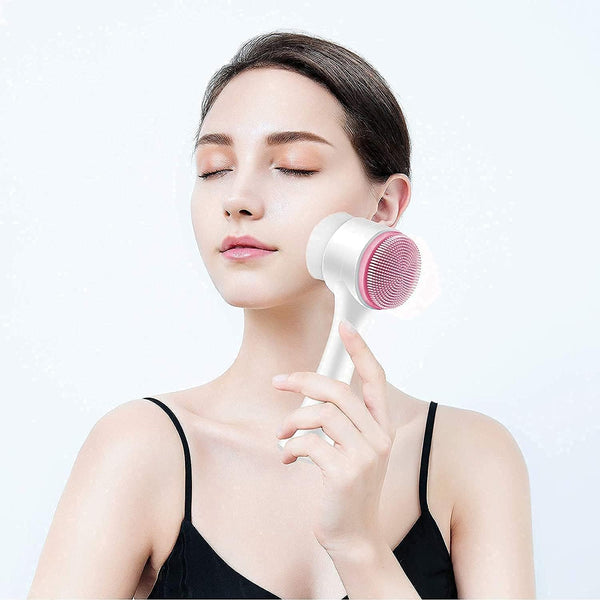 SILICA GEL FACIAL BRUSH DOUBLE SIDED FACIAL CLEANSER