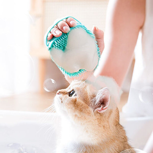 SOFT SILICONE PET BATHING MASSAGER BRUSH